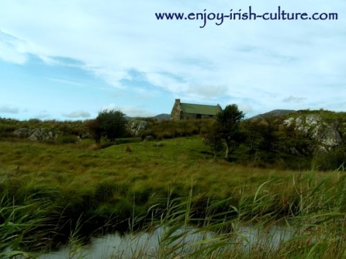 Irish Song Lyrics, Connemara Landscape, the setting of  Amhrán Mhuighinse