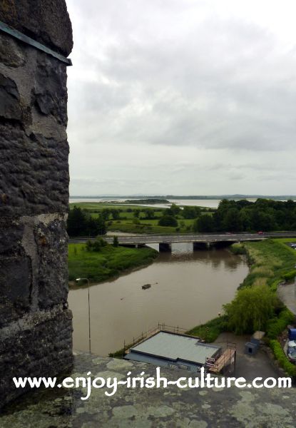 A view from the battlements of Bunratty Castle, County Clare, Ireland